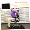 Lurrose Office Chair Floor Mat for Carpet, Polyester, Quiet, Pressure-Relieving, Cuttable view 2