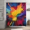 EKYOSHCZ Eucalyptus Leaf Watercolor Shower Curtain, 72 x 72 in view 2