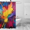 EKYOSHCZ Eucalyptus Leaf Watercolor Shower Curtain, 72 x 72 in view 3