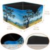 VAPOKF Tree Field Mountain Painting Desk Organizer with 4 Compartments view 3