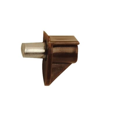 10 Brown Shelf Supports, Insert-Type, 5 mm