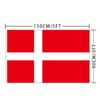 Danish National Flag with Eyelets, 90 x 150 cm view 2