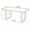 AlpiMeble Extendable Dining Table 180x90x77 cm, Marble, White Metal Legs view 2