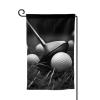 Black and White Golf Flag, 32.5 x 45.7 cm, Outdoor Garden Decoration Flag view 1