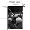 Black and White Golf Flag, 32.5 x 45.7 cm, Outdoor Garden Decoration Flag view 4