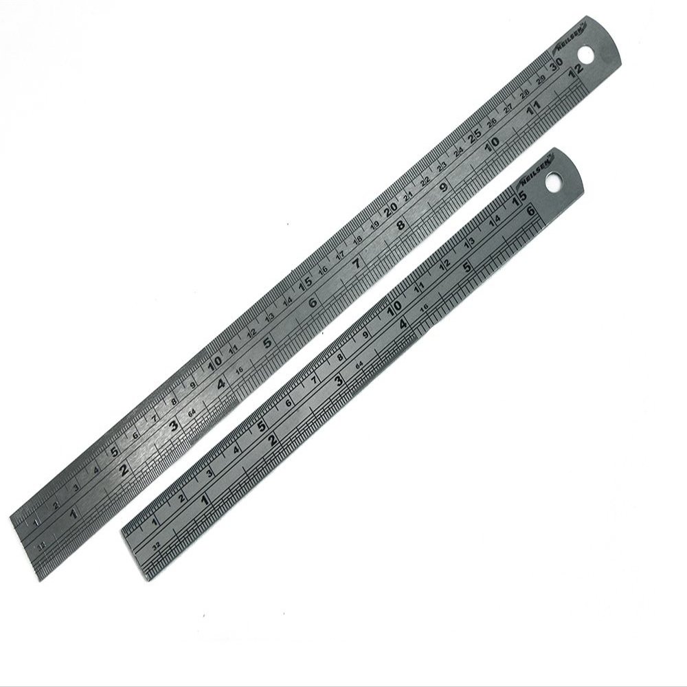 3 x Neilson 2-Piece Steel Ruler Set (12 in and 6 in)