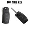 IPUDIS Silicone 3-Button Flip Key Fob Cover for Ford Fiesta, Focus 2, EcoSport and Kuga view 2