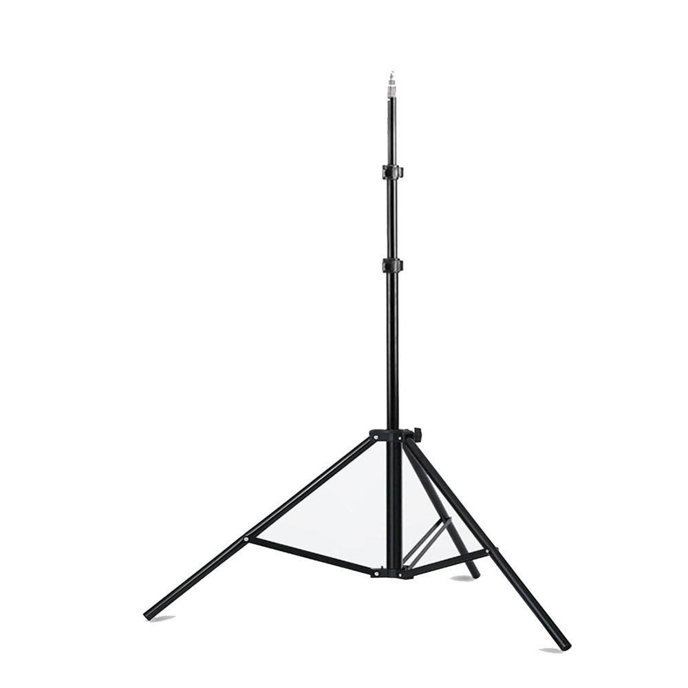 PopieL 1.7 m Foldable Phone Tripod Light Stand, Extendable Stand for Smartphones, Makeup and Live-Streaming Lights, Compatible with iPhone and Android, Black