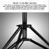 PopieL 1.7 m Foldable Phone Tripod Light Stand, Extendable Stand for Smartphones, Makeup and Live-Streaming Lights, Compatible with iPhone and Android, Black view 4