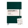 LEUCHTTURM1917 370266 Master Classic Notebook (A4+), Hardcover, 235 Numbered Pages, Forest Green, Grid-Ruled view 1
