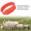 Mumusuki 10-Pack Goat Collars, Sheep Identification Bands, PU, Lightweight, 36 cm, Red view 2