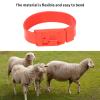 Mumusuki 10-Pack Goat Collars, Sheep Identification Bands, PU, Lightweight, 36 cm, Red view 4