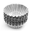 Ciieeo 20-Piece Silver Tinplate Egg Tart Mold Set view 1