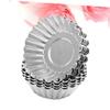 Ciieeo 20-Piece Silver Tinplate Egg Tart Mold Set view 2