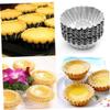 Ciieeo 20-Piece Silver Tinplate Egg Tart Mold Set view 4