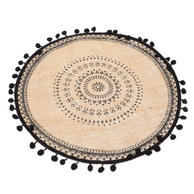 MAGICLULU Black Decorative Fabric Placemat, Heat-Insulating and Heat-Resistant, 40 cm