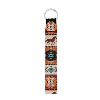 SEANATIVE Hand and Wrist Key Lanyard Holder, USB/Phone Strap, African Horse Geometric, One Size