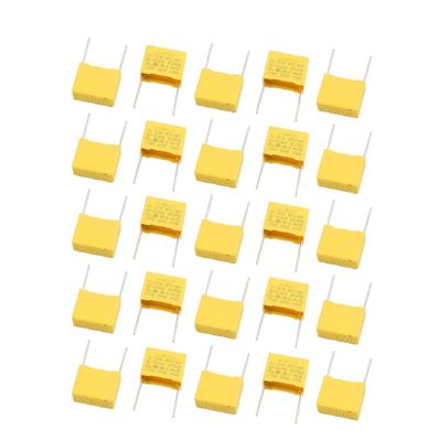 25-Pack X2-334 Safety Polyester Film Capacitors, 310 VAC, 0.33 µF, Yellow