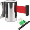 MekUk 2 m Wall-Mounted Retractable Belt Barrier, Red view 1