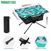 FRODOTGV Blue Dolphin Marine Pattern Folding Camping Side Table with Storage Bag view 2