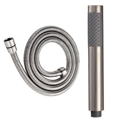 Handheld Shower Head, Black, Stainless Steel, Water-Saving, High-Pressure, Multiple Colors, Brushed Steel, 2-Pack