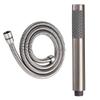 Handheld Shower Head, Black, Stainless Steel, Water-Saving, High-Pressure, Multiple Colors, Brushed Steel, 2-Pack view 1