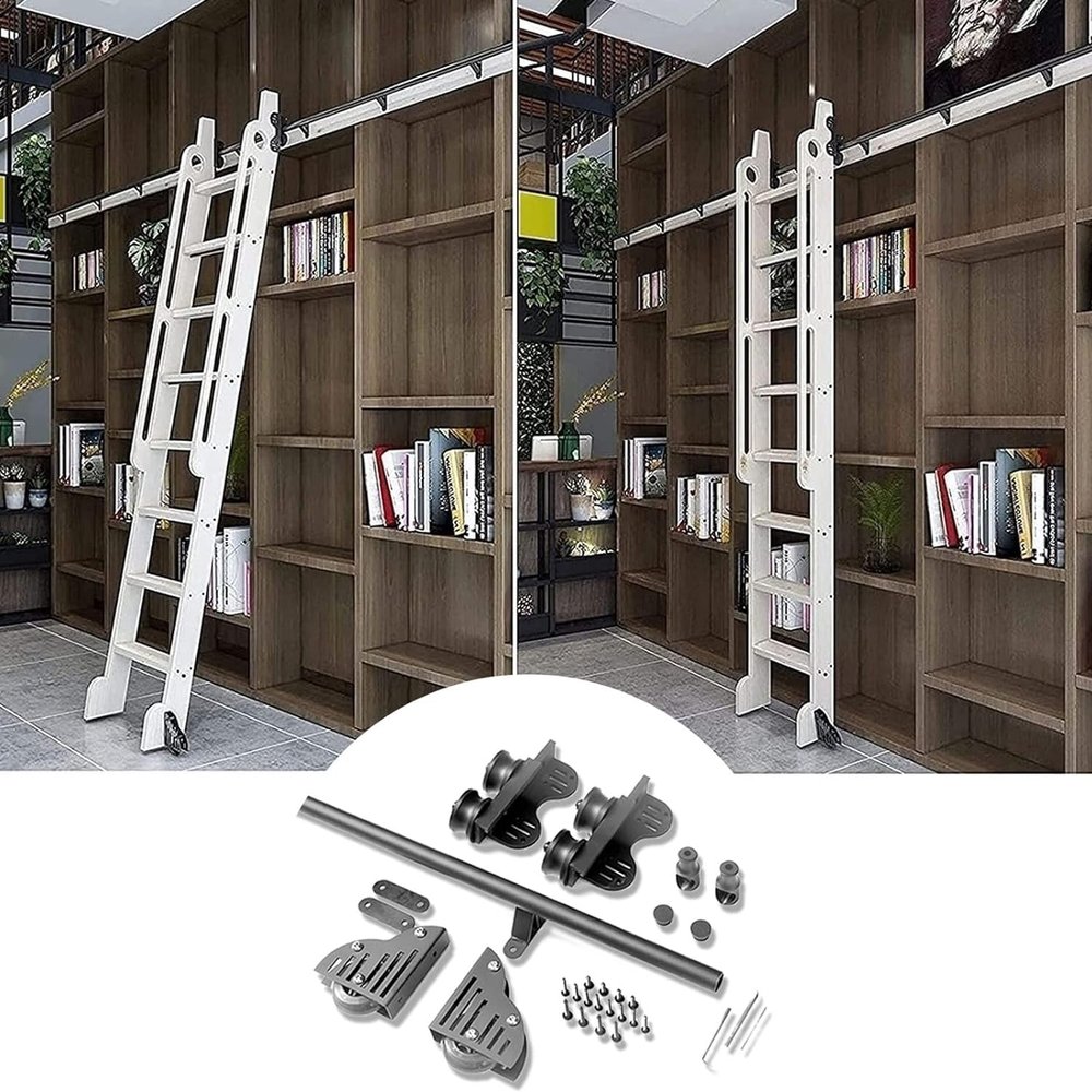 Sliding Ladder Hardware Kit, Carbon Steel Rails Only