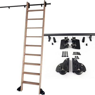 Sliding Ladder Hardware Kit, Library Ladder Rail + Extension