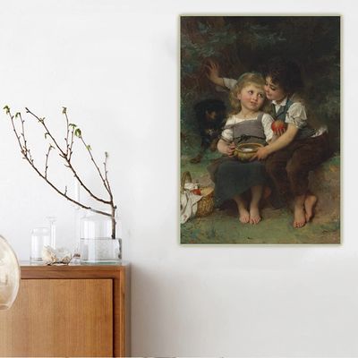 Adult Paint by Numbers Kit, Émile Munier, The Milk Bowl, 1874, Canvas