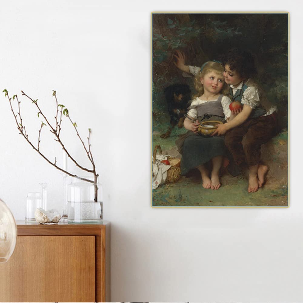 Adult Paint by Numbers Kit, Émile Munier, The Milk Bowl, 1874, Canvas