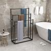 WPJBDS Freestanding 3-Tier Metal Towel Rack, Gold view 2