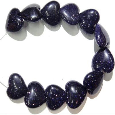 AMAZWI Natural Quartz 16 x 16 mm Crystal Turquoise-Embedded Agate Tiger Eye Heart-Shaped Beads for DIY Jewelry Making, Bracelet, Necklace, 12-Piece Strand (Color: No. 23, Size: 16 mm)