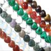 AMAZWI Natural Quartz 16 x 16 mm Crystal Turquoise-Embedded Agate Tiger Eye Heart-Shaped Beads for DIY Jewelry Making, Bracelet, Necklace, 12-Piece Strand (Color: No. 23, Size: 16 mm) view 3