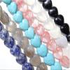 AMAZWI Natural Quartz 16 x 16 mm Crystal Turquoise-Embedded Agate Tiger Eye Heart-Shaped Beads for DIY Jewelry Making, Bracelet, Necklace, 12-Piece Strand (Color: No. 23, Size: 16 mm) view 4