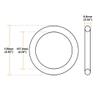 TA-VIGOR 1-Piece Nitrile Rubber O-Ring, 125 mm OD, 107.8 mm ID, 8.6 mm Thick view 2