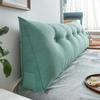 DEVINK Multifunctional Triangular Upholstered Headboard Pillow, Gray Corduroy, 120 x 50 x 20 cm view 1