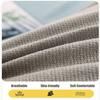 DEVINK Multifunctional Triangular Upholstered Headboard Pillow, Gray Corduroy, 120 x 50 x 20 cm view 4