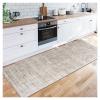 Siunwdiy Long Hallway Runner Rug, Non-Slip Light Brown, Washable Polyester, 60 x 110 cm view 1