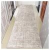 Siunwdiy Long Hallway Runner Rug, Non-Slip Light Brown, Washable Polyester, 60 x 110 cm view 2