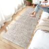 Siunwdiy Long Hallway Runner Rug, Non-Slip Light Brown, Washable Polyester, 60 x 110 cm view 3