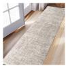 Siunwdiy Long Hallway Runner Rug, Non-Slip Light Brown, Washable Polyester, 60 x 110 cm view 4