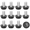 sourcing map Adjustable Furniture Levelers, M8 x 15 mm, Black, 12-Pack view 1