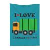 LAMAME I Love Garbage Trucks Soft Printed Lap Blanket view 3