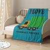 LAMAME I Love Garbage Trucks Soft Printed Lap Blanket view 4