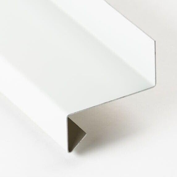 Aluminum Drip Flashing, 5° Slope, RAL 9010, 1 mm
