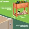 ITA Wooden Raised Garden Bed 80 x 37 x 78 cm, Gray view 3