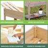 ITA Wooden Raised Garden Bed 80 x 37 x 78 cm, Gray view 4