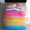ECOTOS Ombre Rainbow Bedding Set, Reversible Microfiber Duvet Cover 135 x 200 cm + Pillowcase 80 x 80 cm view 1