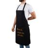 MyVorrei Black Men's Kitchen Apron, Personalized with Name or Saying view 1