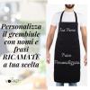 MyVorrei Black Men's Kitchen Apron, Personalized with Name or Saying view 2